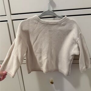 Zara Cream Women's Crew Neck Sweater